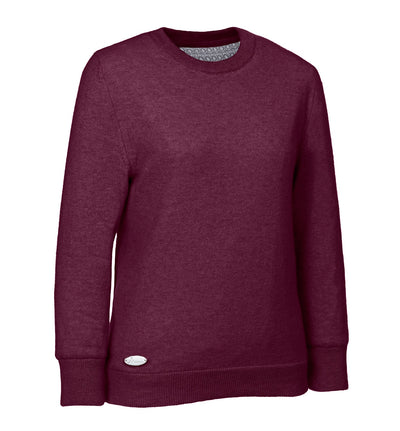 Viktorias Athleisure Kaschmirpullover mit Rundhals für Damen und Herren - High-Tech-Innenfutter in Bordeaux. Klima-aktiv: Ideal zum Golfen, Segeln, Reiten, Wandern und Radfahren. Luxuriöser Komfort für den aktiven Freizeitbereich. Ein Must-Have-Pullover für aktive Lebensstile - immer perfekt gekleidet.